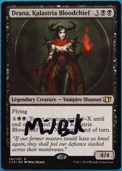 Drana, Kalastria Bloodchief Commander 2014 NM Rare SIGNED CARD (504743) ABUGames - Image 1