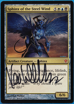 Sphinx of the Steel Wind Commander 2013 NM SIGNED CARD (504742) ABUGames - Image 1