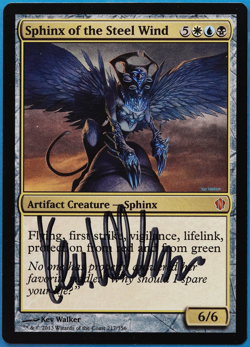 Sphinx of the Steel Wind Commander 2013 NM SIGNED CARD (504741) ABUGames - Image 1