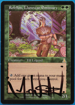 Rofellos, Llanowar Emissary Urza's Destiny NM Rare SIGNED CARD (504740) ABUGames - Image 1