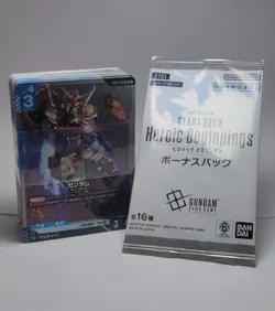 Gundam Card Game Heroic Beginnings Starter Deck ST01 Bonus Pack Included Japan - Image 1