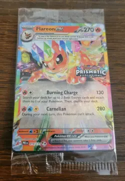 Flareon ex 014/131 Pokemon Prismatic Evolutions Surprise Box Promo Card Sealed - Image 1