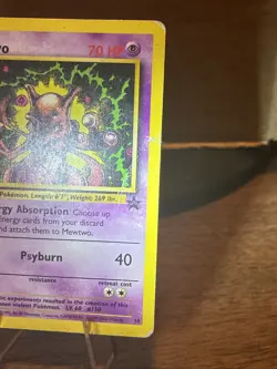 Pokemon Mewtwo Black Star Promo Card 14 WOTC Regular TCG DMG/HP - Image 2