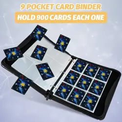 Trading Card Binder, 900 Pockets Card Binder, 9-Poccket Sided Pocket Sports C... - Image 4