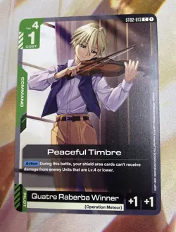 Gundam Card Game Peacful Timbre ST02-013 C Wings Of Advance - Image 1