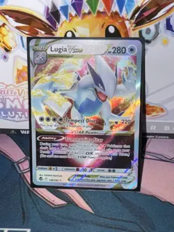 Lugia Vstar 139/195 Silver Tempest NM Full Art Pokemon Card - Image 1