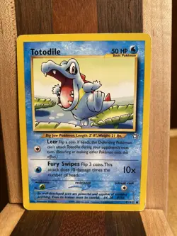 Pokemon TCG Totodile Neo Genesis Card 81/111 Unlimited Common - Image 1