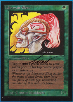 Llanowar Elves Collectors' Edition NM Green Common SIGNED CARD (504739) ABUGames - Image 1