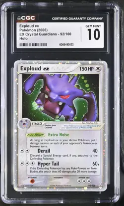 Exploud ex 92/100 Crystal Guardians Holo CGC 10 GEM MINT Vintage Pokemon Card - Image 1