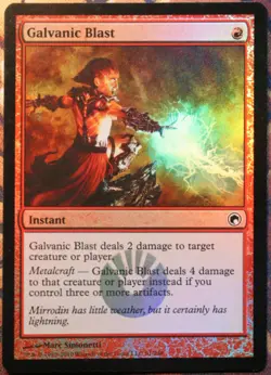 mtg magic Galvanic blast scars of mirrodin FOIL ENGLISH salve zinguante - Image 1