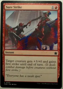 Playset (4x) Sure Strike -MTG- Foundations - Image 1