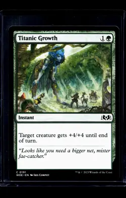 2023 MTG Magic The Gathering WOE Wilds of Eldraine #191 Titanic Growth - Image 1