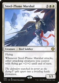 Steel-Plume Marshal - SCD - MTG Rare English Non Foil - Image 1