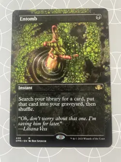 Entomb (Borderless) - Dominaria Remastered English MTG NM Rare - Image 1
