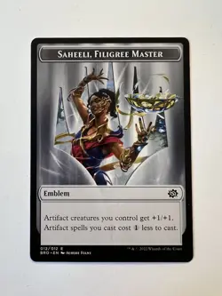 Saheeli, Filigree Master - EMBLEM Token - MTG The Brothers' War - NM - Image 1