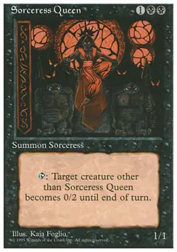 Sorceress Queen - Medium Play MTG 4th Edition - Image 1