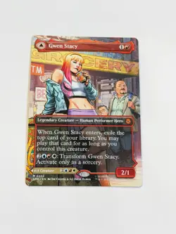 MTG Gwen Stacy (0202) (Borderless) | NM | Spider-Man (SPM) magic mtg - Image 1