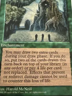 Sylvan Library MTG Core Set 4th Edition Regular #0273 LP Rare - Image 3