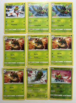 Pokemon Tcg Lot of 9 Yanma, Yanmega Reverse Holo Common basic - Image 1