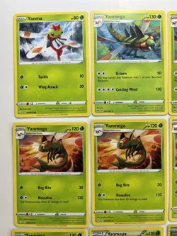 Pokemon Tcg Lot of 9 Yanma, Yanmega Reverse Holo Common basic - Image 2