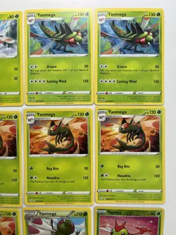 Pokemon Tcg Lot of 9 Yanma, Yanmega Reverse Holo Common basic - Image 3