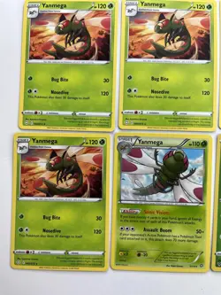 Pokemon Tcg Lot of 9 Yanma, Yanmega Reverse Holo Common basic - Image 5