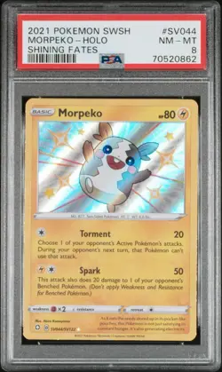 Pokemon! PSA 9 Morpeko SV044/SV122 - SWSH Shining Fates - Shiny Holo Rare - Mint - Image 1