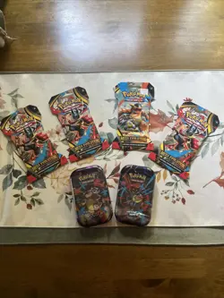 Pokemon TCG Sword & Shield Booster Packs and Tins Set - Image 1