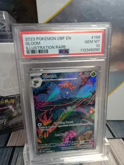 Psa 10 Gem Mint Gloom 198/197 obf Obsidian Flames IR Pokemon Scarlet & Violet - Image 2