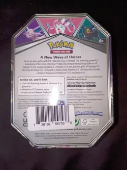 Pokemon TCG V Heroes Sylveon V, Tin NEW SEALED - Image 2