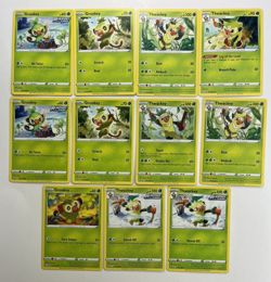 Pokemon Tcg Lot of 11 Grookey, Thwackey Common basic - Image 1