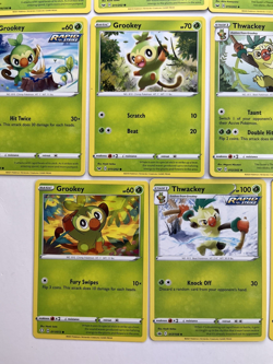 Pokemon Tcg Lot of 11 Grookey, Thwackey Common basic - Image 5