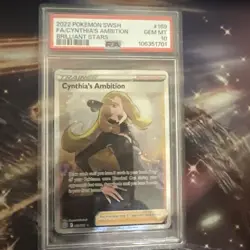 2022 POKEMON BRILLIANT STARS CYNTHIA'S AMBITION ENGLISH 169/172 PSA 10 GEM MINT - Image 1