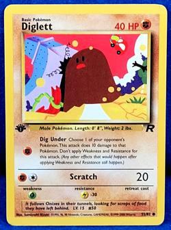 Diglett Team Rocket 1st Edition Near Mint 52/82 Regular Pokemon Common 2000 - Image 1