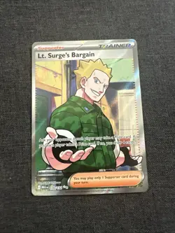 Lt. Surge's Bargain 170/132 Me01: Mega Evolution Holo Pokemon Tcg - Image 1
