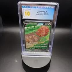 GREEDENT V ALT ART 2021 POKEMON SWSH FUSION STRIKE #257 CGC Pristine 10 - Image 1