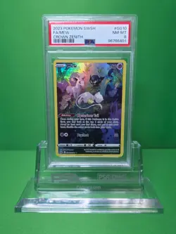 POKEMON 2023 CROWN ZENITH MEW FULL ART GG10/GG70 PSA 8 - Image 1