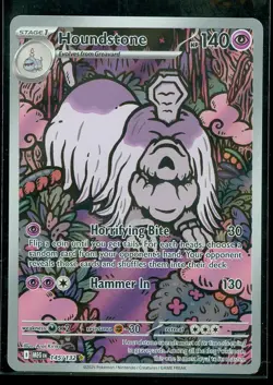 Pokemon HOUNDSTONE 145/132 - Mega Evolution - ILLUSTRATION RARE - MINT - Image 1