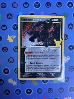Pokemon TCG Umbreon 17/17 Gold Star 25th Anniversary Celebrations NM - Image 1
