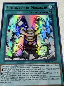 YuGiOh! Return of the Monarchs - Ultra Rare Holo (MP14-EN173) 1st Ed NM Mega Tin - Image 2