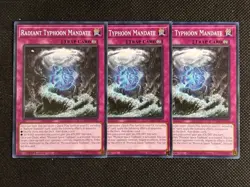 3x YuGiOh! - Radiant Typhoon Mandate DOOD-EN076 Common 1st Edition Near Mint - Image 1