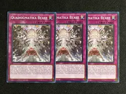 3x YuGiOh! - Quadogmatika Beast DOOD-EN078 Common 1st Edition Near Mint - Image 1