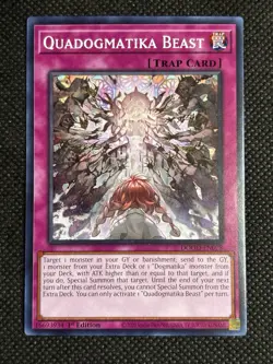 3x YuGiOh! - Quadogmatika Beast DOOD-EN078 Common 1st Edition Near Mint - Image 2