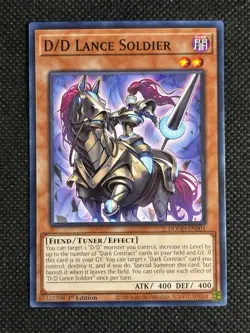 3x YuGiOh! - D/D Lance Soldier DOOD-EN001 Common 1st Edition Near Mint - Image 2