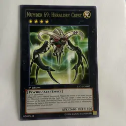 YUGIOH NUMBER 69: HERALDRY CREST LTGY-EN092 RARE 1ST ED - Image 1