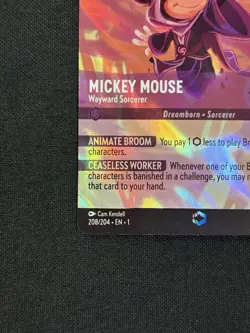 Mickey Mouse Wayward Sorcerer Enchanted 208/204 Disney's Lorcana Card - Image 5