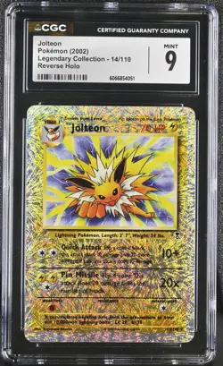 CGC 9 MINT Jolteon 2002 Legendary (Collection) 14/110 Reverse Holo Pokemon Card - Image 1
