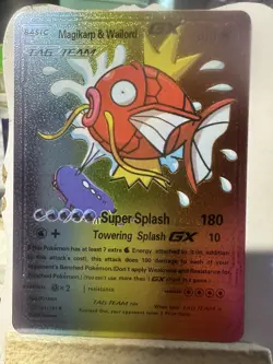 Pokemon Magikarp & Warlord GX HP 300 Multi Color Foil 🔥Fan Art 🔥Card - Image 1