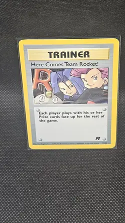 Pokemon holo Team Rocket Trainer Here Comes Team Rocket 15/82 Rare Card - Image 2