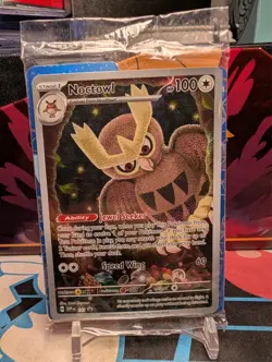 Pokemon TCG - Noctowl Stellar Crown SVP 141 ETB Promo Card Sealed 2024 - Image 1